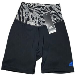 NWT - Adidas Women's XS Shorts with Animal Print Waistband